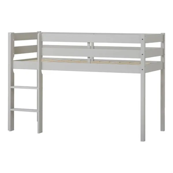 Hoppekids ECO Comfort halvhöjd säng 90x200 cm - Dove Grey