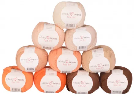 Infinity Hearts Rose 8/4 Garnpaket 29 Bruna och Orange nyanser - 10 st - Bruna och Orange nyanser