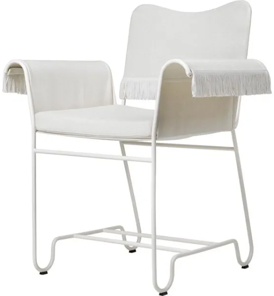 Gubi Tropique Matstol med Fransar Vit/Leslie 06