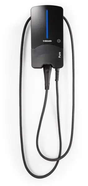 Webasto Pure Laddbox 11 kW Type 2 Black Edition med 7 m kabel - Integrerad Type B jordfelsbrytare