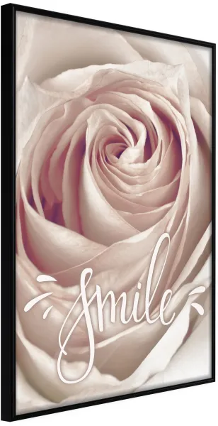 ARTGEIST Affisch med ram - Rose with a Message Guld 20x30