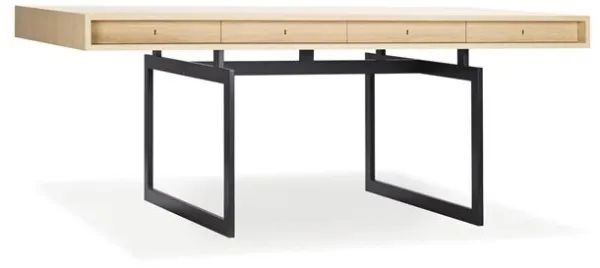 Karakter Office Desk Vit Betsad Ek/Grå